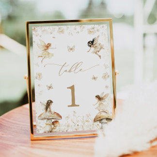 Fairy Birthday Boho Table Number
