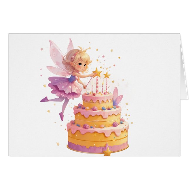 Fairy Birthday Card (Front Horizontal)