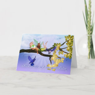 Fairy Birthday Card - A little bird told me it was