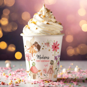 Fairy Birthday Enchanted Forest Girl 1st Birthday  Paper Cups