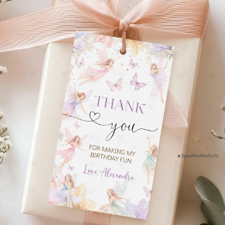 Fairy Birthday Garden Wildflower Gift Tags