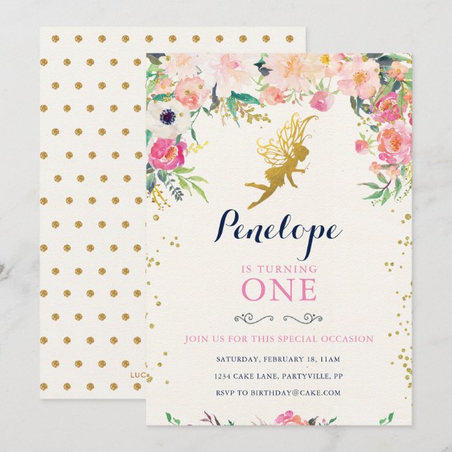 Fairy Birthday Invitation (Front/Back)