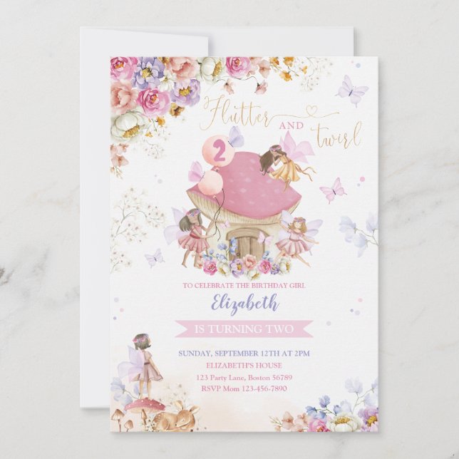 Fairy Birthday Invitation (Front)