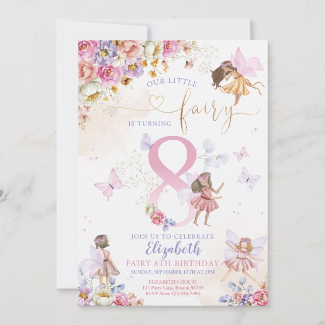 Fairy Birthday  Invitation (Front)