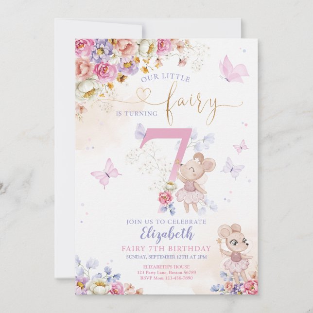 Fairy Birthday Invitation (Front)