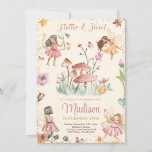 Fairy Birthday Invitation Enchanted Forest Invite