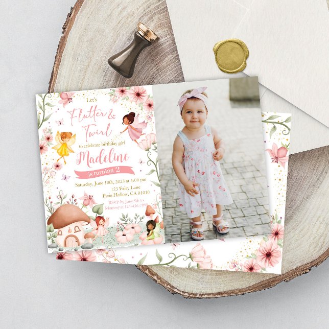 Fairy Birthday Invitation Girl Magical Garden (Creator Uploaded)