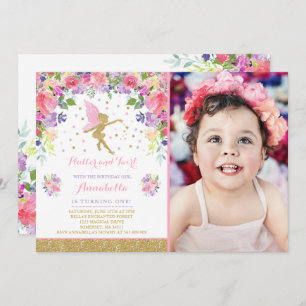 Fairy Birthday Invitation Whimsical Magical Party