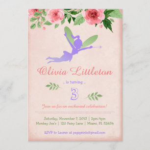 Fairy Birthday Invitations - Fairy Birthday Party