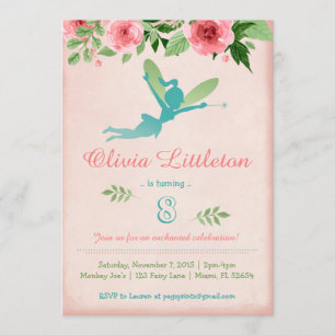 Fairy Birthday Party Invitations - Fairy Garden