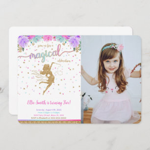 Fairy Birthday Photo Invitation