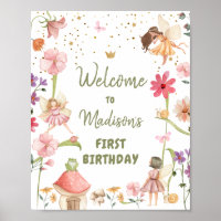 Fairy Birthday Welcome Enchanted Forest Girl Pink