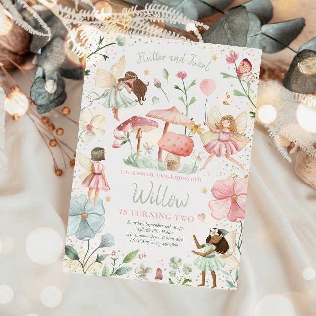 Fairy Birthday Whimsical Princess Fairy Birthday I Invitation (Creator Uploaded)