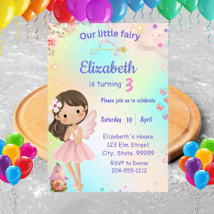 Fairy Birthday Whimsical Princess Fairy Birthday  Invitation