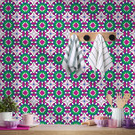 Fairy Blossoms Moroccan Mosaic Pattern Tile<br><div class="desc">A Moroccan tiles design that takes you to an enchanted fairy garden,  where vibrant flowers bloom under the moonlight,  are surrounded by lush greenery and an air of mystery.</div>