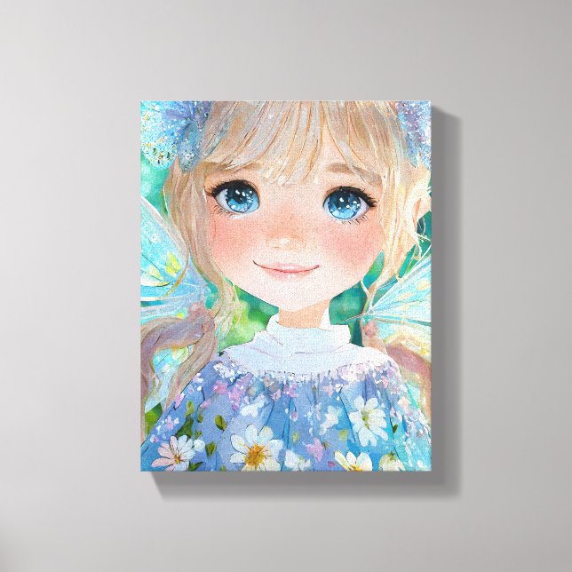 Fairy Blue colours art wall decor (Front)