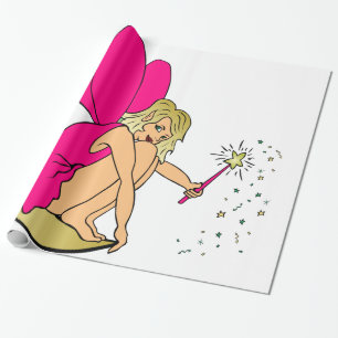 fairy,blue fairy wrapping paper