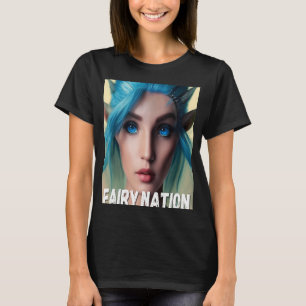 Fairy Blue Haired Elf Fay Pixie Elfin T-Shirt