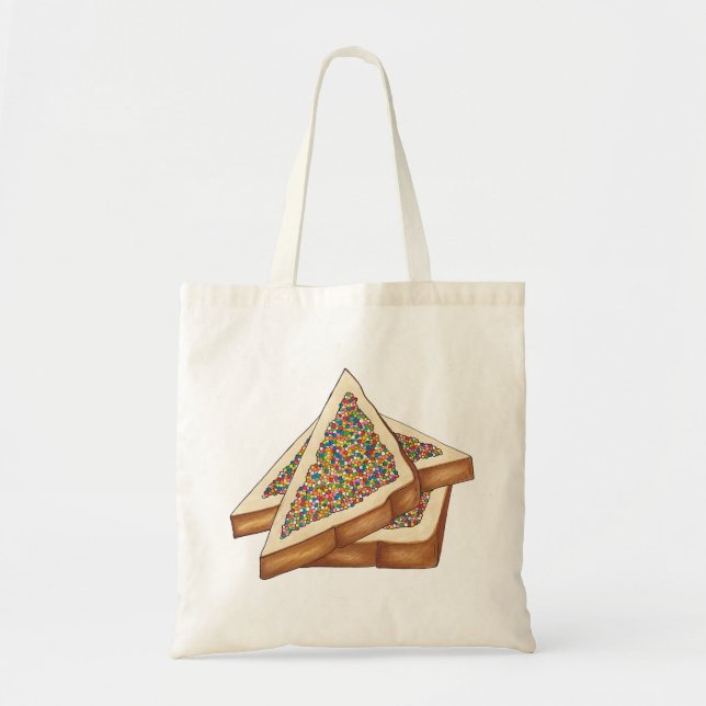Fairy Bread Hundreds and Thousands Australian Food Tote Bag (Front)