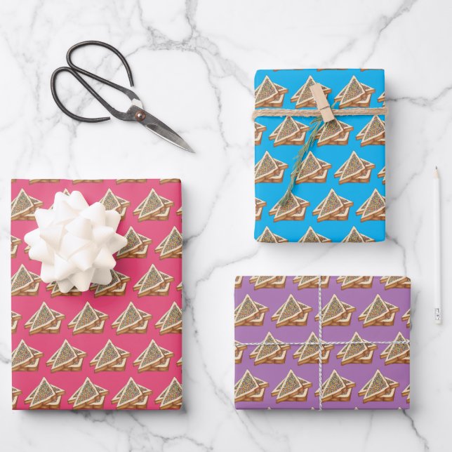 Fairy Bread Hundreds and Thousands Australian Food Wrapping Paper Sheet (Front)