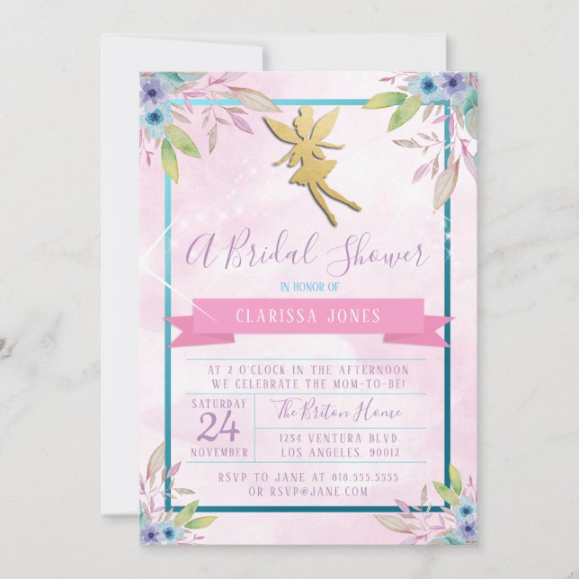Fairy Bridal Shower Invitation (Front)