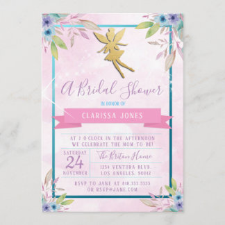 Fairy Bridal Shower Invitation