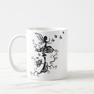 Fairy Butterflies Mushrooms Elf Magic Wicca Nature Coffee Mug