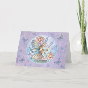 Fairy Butterfly Blank Card by Molly Harrison