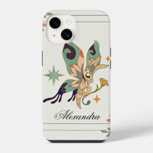 Fairy Butterfly, Green Graphic Art, Fae Inspired iPhone 14 Case