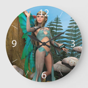Fairy Butterfly Large Clock