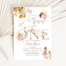 Fairy Butterfly Magical Wildflower 1st Birthday