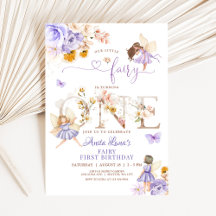 Fairy Butterfly Magical Wildflower 1st Birthday