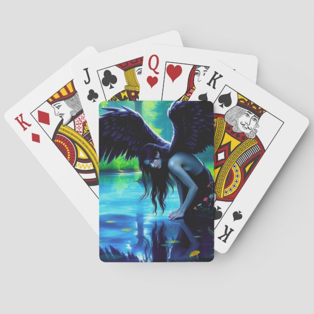 Fairy by Lake Playing Cards (Back)
