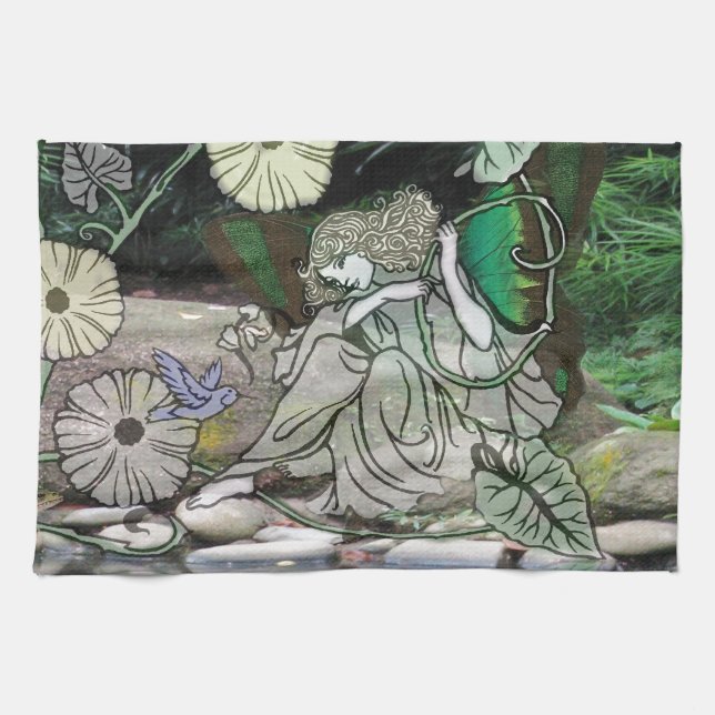 Fairy by the Water2 Tea Towel (Horizontal)