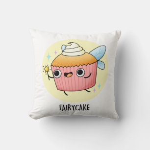 Fairy Cake Funny Cupcake Pun Cushion