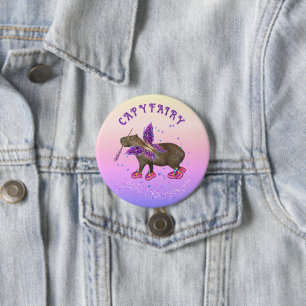Fairy Capybara Magic 7.5 Cm Round Badge