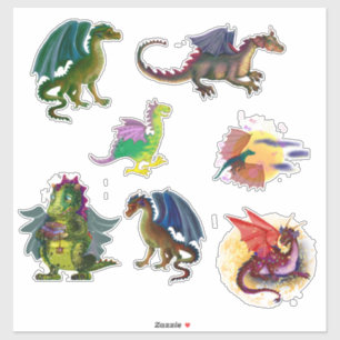 Fairy cartoon dragons