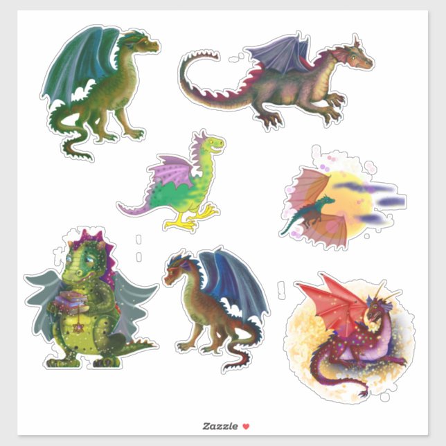 Fairy cartoon dragons (Sheet)