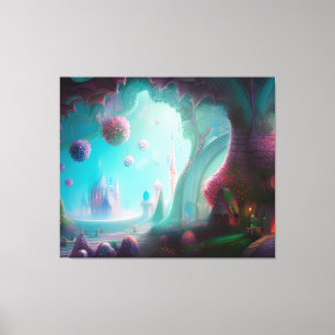 Fairy Castle in the Enchanted Woods Canvas Print
