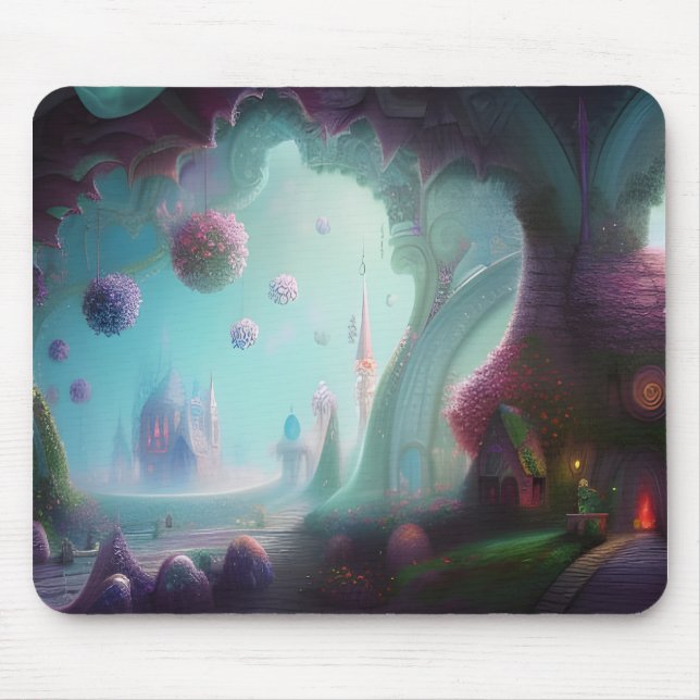 Fairy Castle in the Enchanted Woods Mouse Mat (Front)