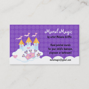 Fairy Castle Purple Dot Business Card