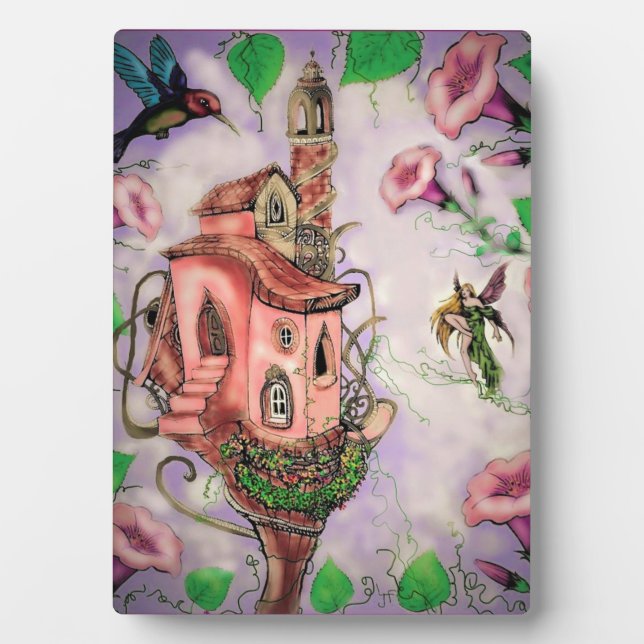 Fairy Castle with Hummingbird  Plaque (Front)