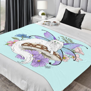 Fairy Cat Fleece Blanket