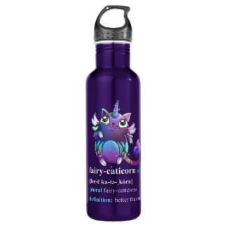 "fairy-cat-unicorn" 710 ml water bottle