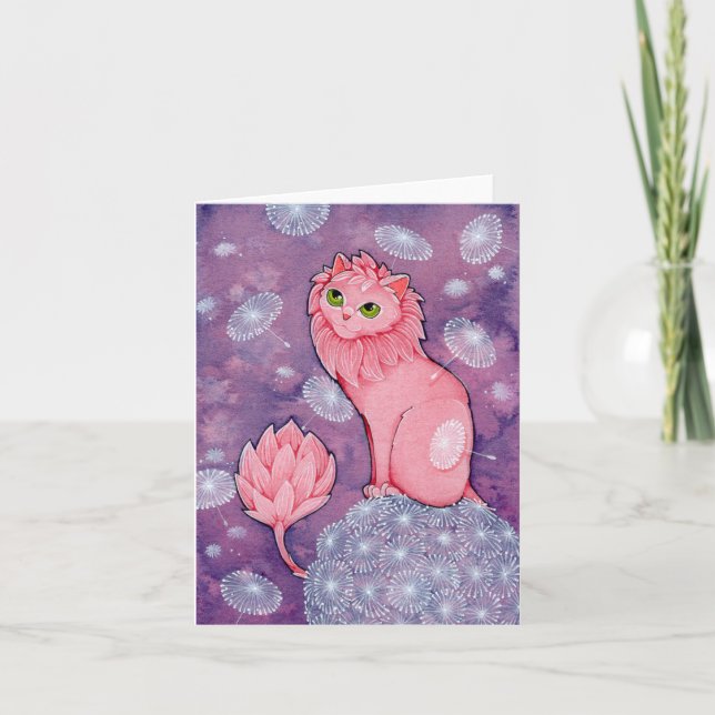 Fairy Cats Affirmation cute cat fairy WHIMSY Thank You Card (Front)