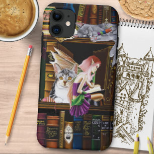 Fairy Cats Books Library Fantasy iPhone 11 Case