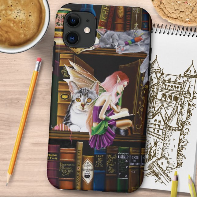 Fairy Cats Books Library Fantasy Case-Mate iPhone Case (Creator Uploaded)