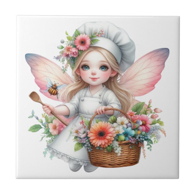 Fairy Chef Ceramic Tile (Front)