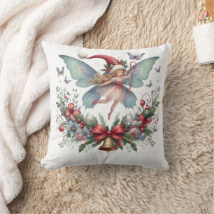Fairy Christmas Butterfly  Cushion