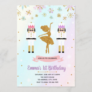 Fairy christmas party birthday invitation